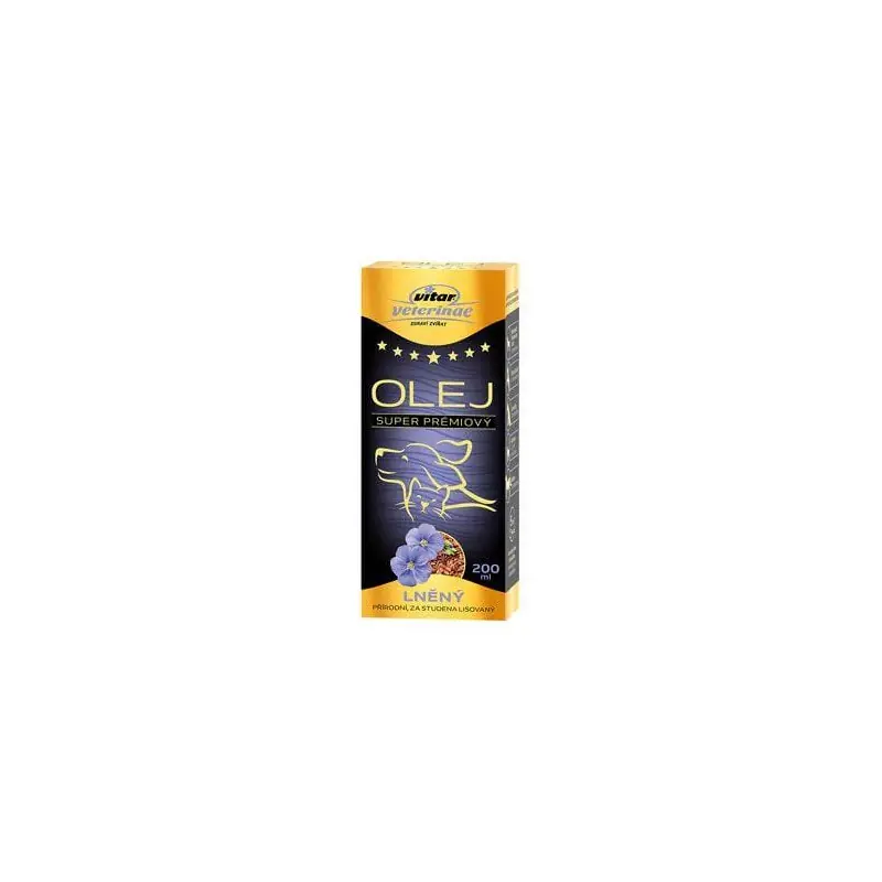 Omezená Nabídka VITAR Veterinae Lněný olej 200ml