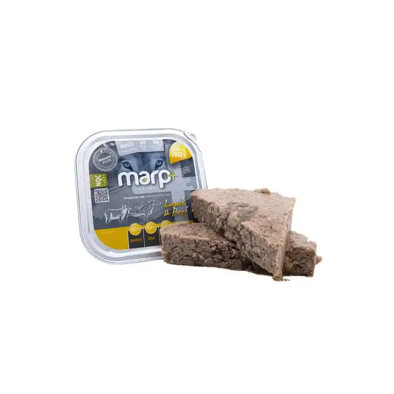 Marp Natural Plus Dog vanička jehněčí & hovězí 150g Autentický