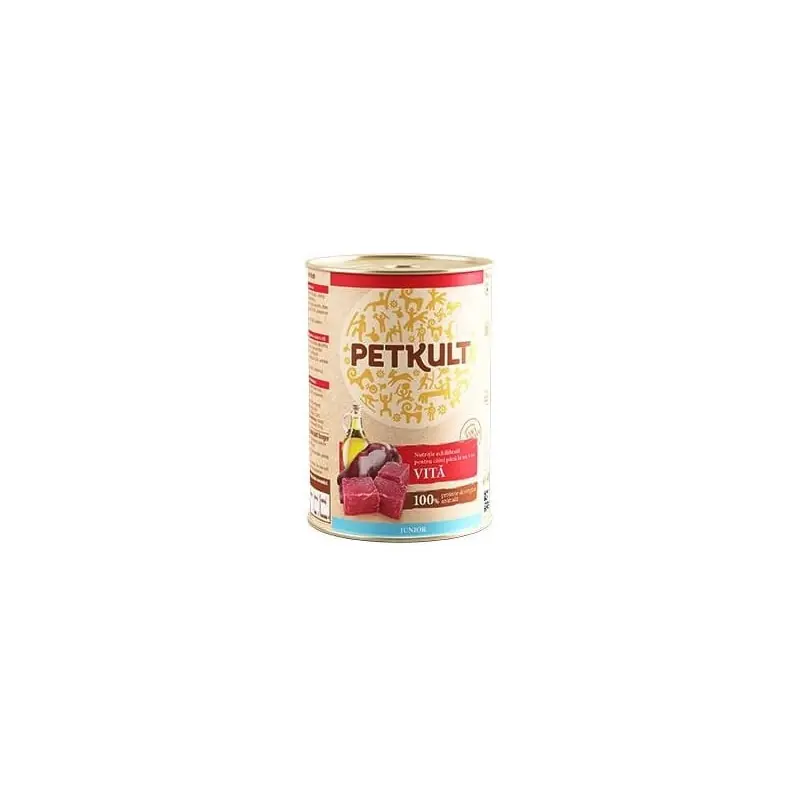 Petkult dog konz. Junior Hovězí 400g Super Cena