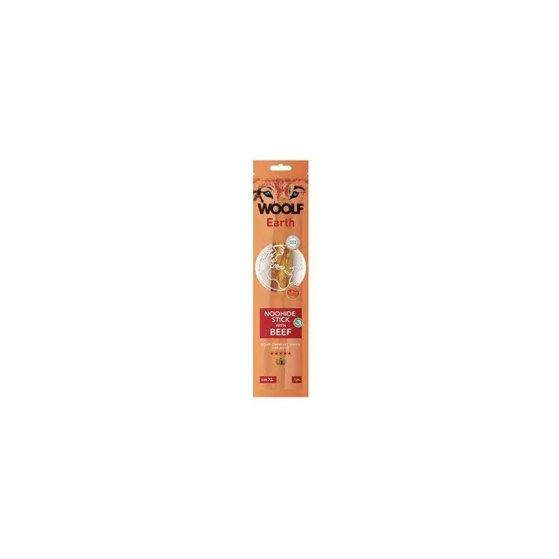 Nakupujte Hned Woolf pochoutka Earth NOOHIDE XL Stick with Beef 85g