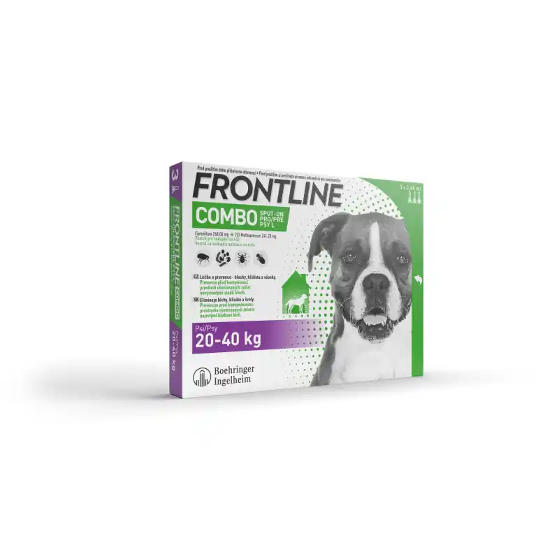 Aktuální FRONTLINE COMBO spot-on pro psy L (20-40kg)-3x2,68ml