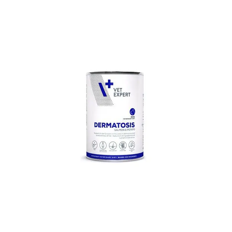 VetExpert VD 4T Dermatosis Dog Salmon & Potato konz.400g Jen Po Omezenou Doba