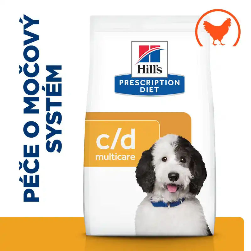 Akce Hill‘s PD Dog C/D Multicare Urinary Struvite Chicken 12kg
