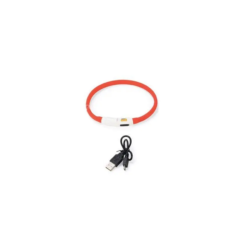 Obojek USB Visio Light 35cm červený KAR Vysoce Kvalitní