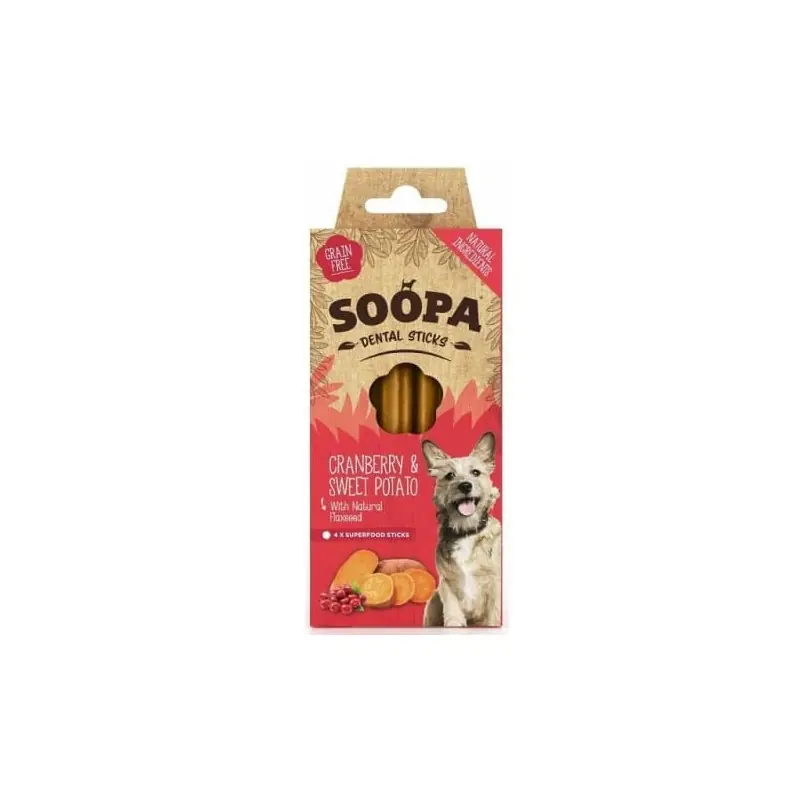 Dentální tyčinky Soopa s brusinkami a batáty 100g Odeslání Ihned