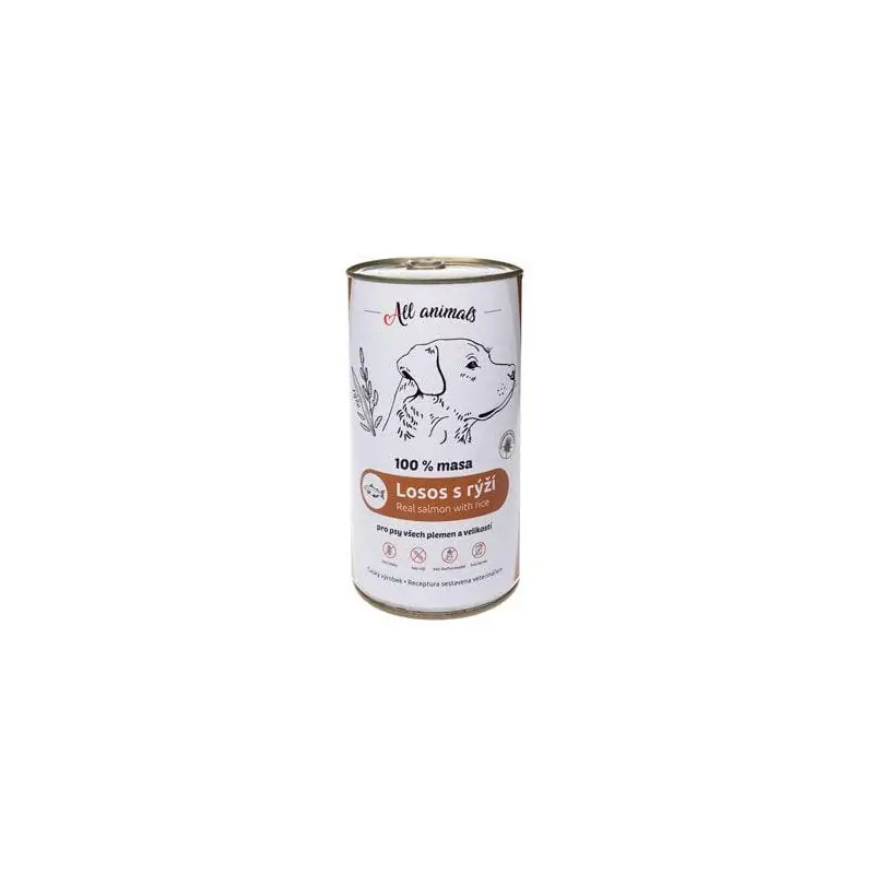 Vysoce Kvalitní All Animals DOG losos mletý s rýží 1200g