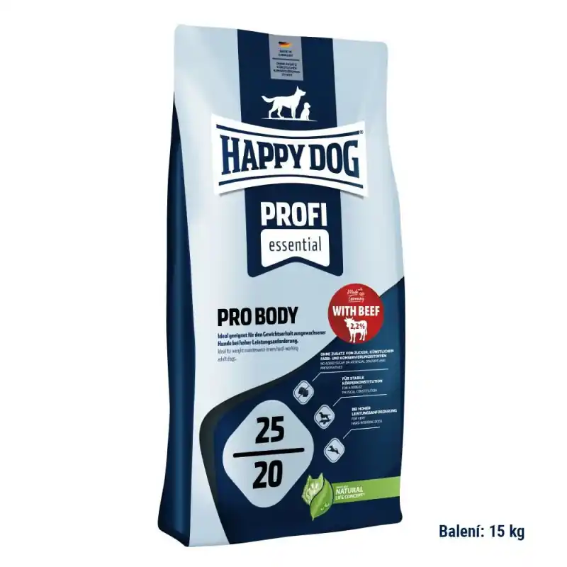 Speciální Cena Happy Dog 25-20 Pro Body 15kg