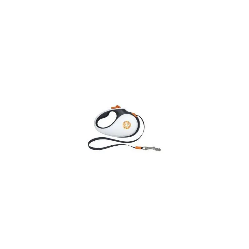 Cenový Hit Vodítko samonavíjecí 25kg/5m černobílo/oranžová Kiwi