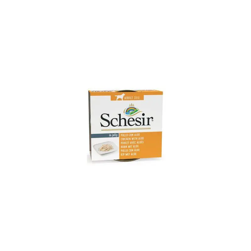 Vysoce Kvalitní Schesir Dog konz. Adult kuře/aloe 150g