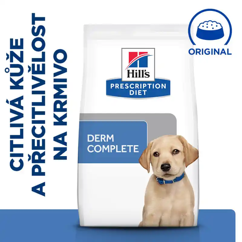 Hill‘s PD Dog Derm Complete Alergen Free Skin & Food Sensitive Puppy 4kg Speciální Cena