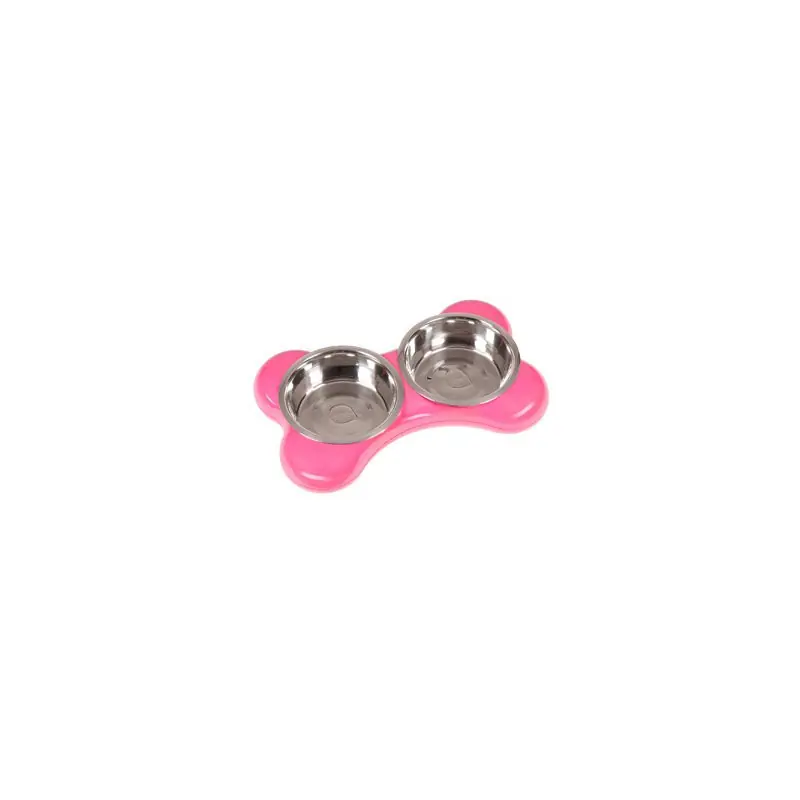 Karlie-Flamingo Miska nerez KOST 2x1500ml/49x30x10/růžová Dokud Zásoby Vydrží