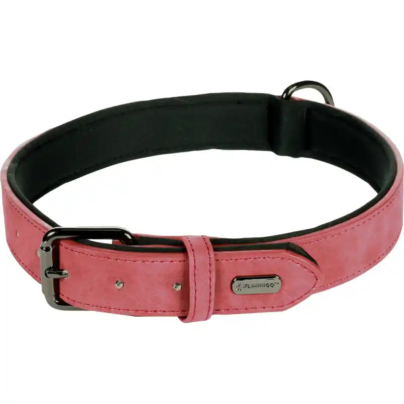 Originální Flamingo Delu Obojek s neoprenovým polstrováním Červená XXL