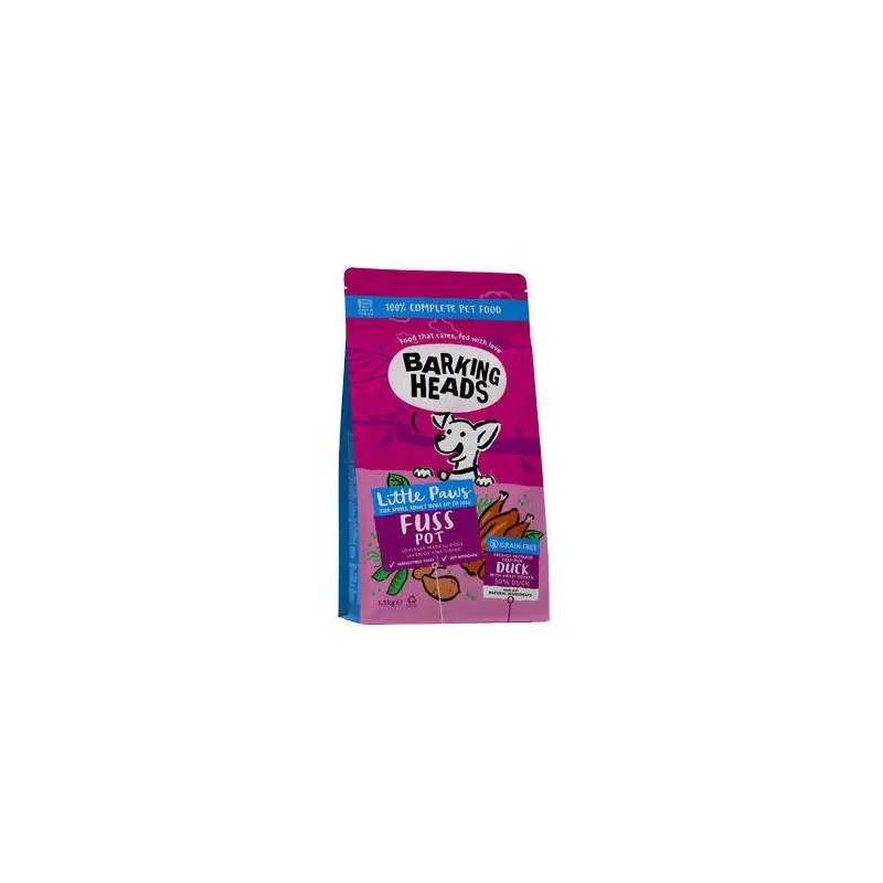 BARKING HEADS Little Paws Fuss Pot Duck 1,5kg Jen Po Omezenou Doba
