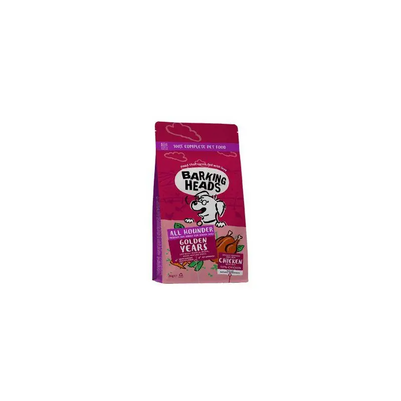 Bezpečná Platba BARKING HEADS All Hounder Golden Years Chicken 2kg
