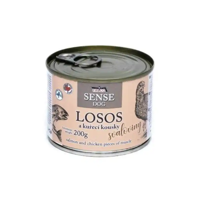 Cenově Výhodný Sokol Falco SENSE DOG losos a kuřecí 200g