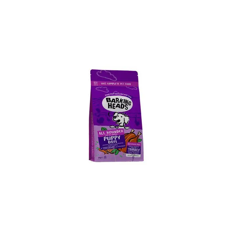 BARKING HEADS All Hounder Puppy Days Turkey 2kg Akční Nabídka