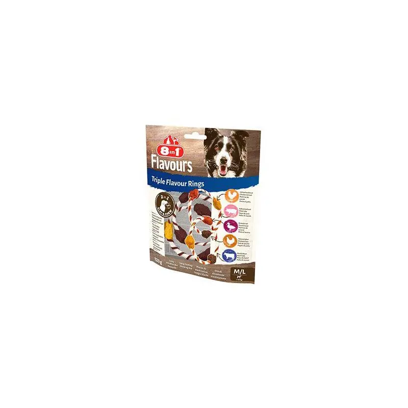 Hit Sezóny Pochoutka 8in1 Triple Flavour Rings M/L 120g