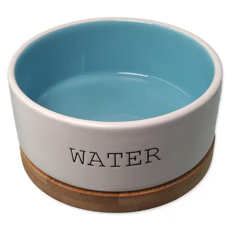 Miska Dog Fantasy keramická WATER bílá/modrá s podtáckem Tovární Cena