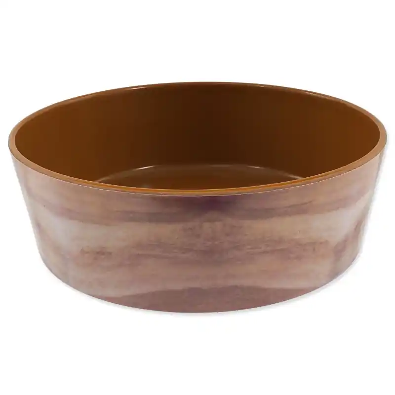 Miska Dog Fantasy vzor dřevo hnědá 20cm 1300ml Výhodná Nabídka