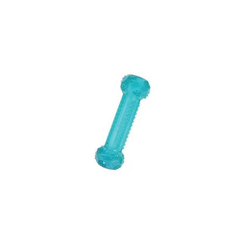 Ověřený Hračka pes Kost TPR POP STICK 15cm tyrkysová Zolux