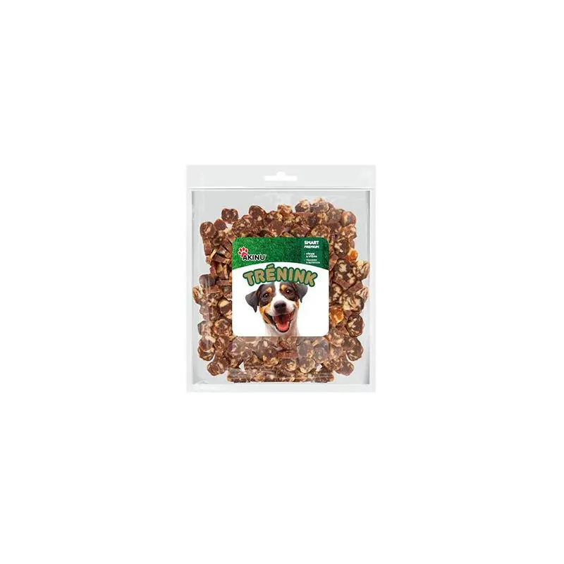 Akinu Trénink Hovězí & Treska lupínky pamlsek pes 400g Nakupujte Hned