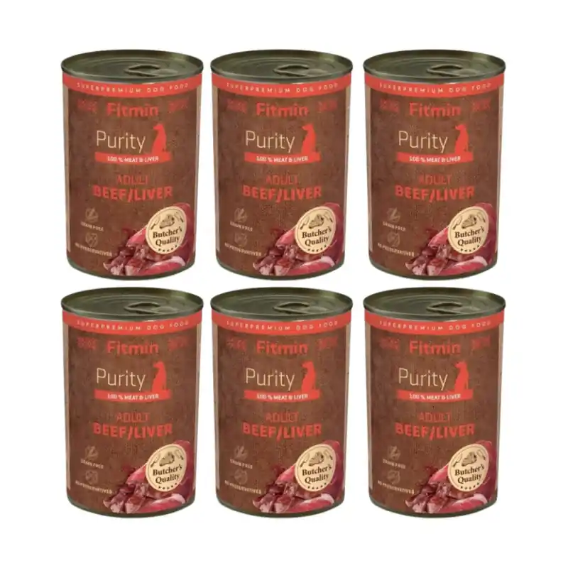 Fitmin konz. dog Purity Beef Liver 6x400g Zlevněný