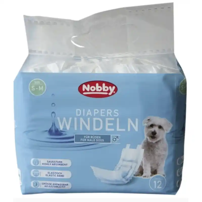 Nobby papírové pleny pro psy S-M 30-46cm (12 ks) Časově Omezené