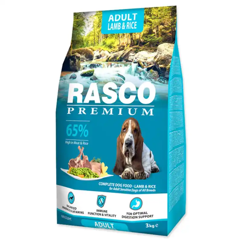 Kup Teď RASCO Dog Premium Adult Lamb & Rice 3kg