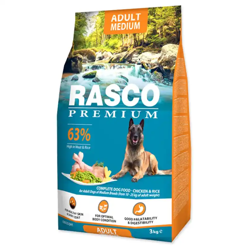 RASCO Dog Premium Adult Medium 3kg Kup Teď