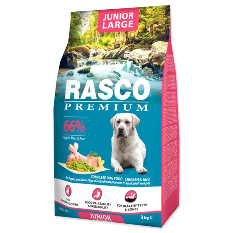 RASCO Dog Premium Puppy/Junior Large 3kg Cenová Bomba