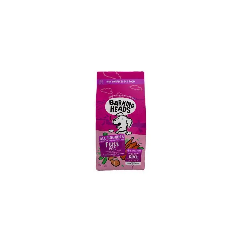 Poslední Šance BARKING HEADS All Hounder Fuss Pot Duck 12kg