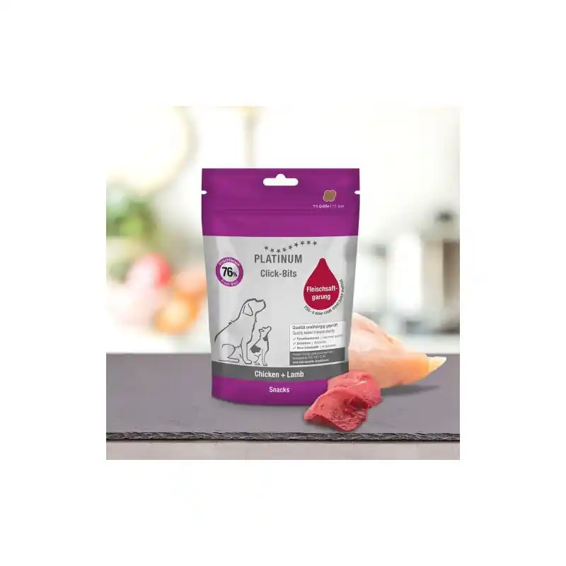 Must-Have Platinum Natural Dog Click-Bits kuře + jehně kousíčky 150g