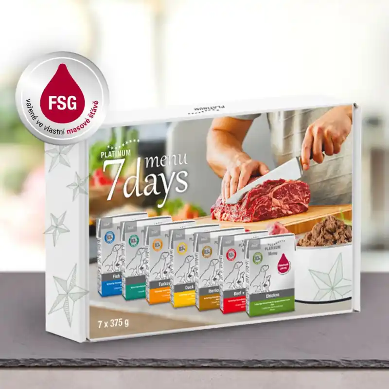 Hit Sezóny Platinum Dog 7days menu box 7x375g