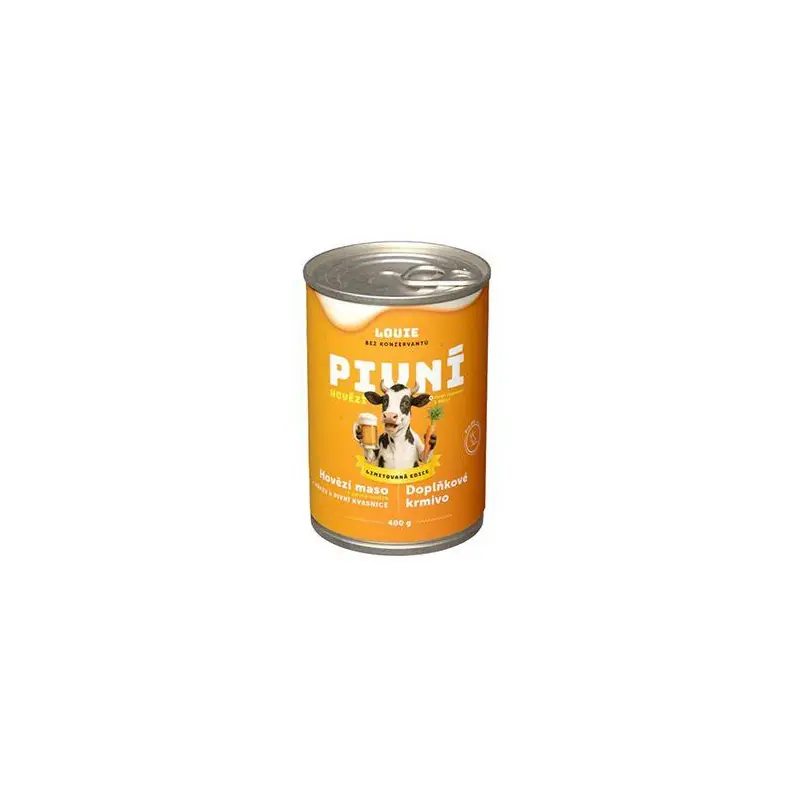 Louie Dog konz. Pivní hovězí s mrkví,piv.kvasnice 400g Sleva