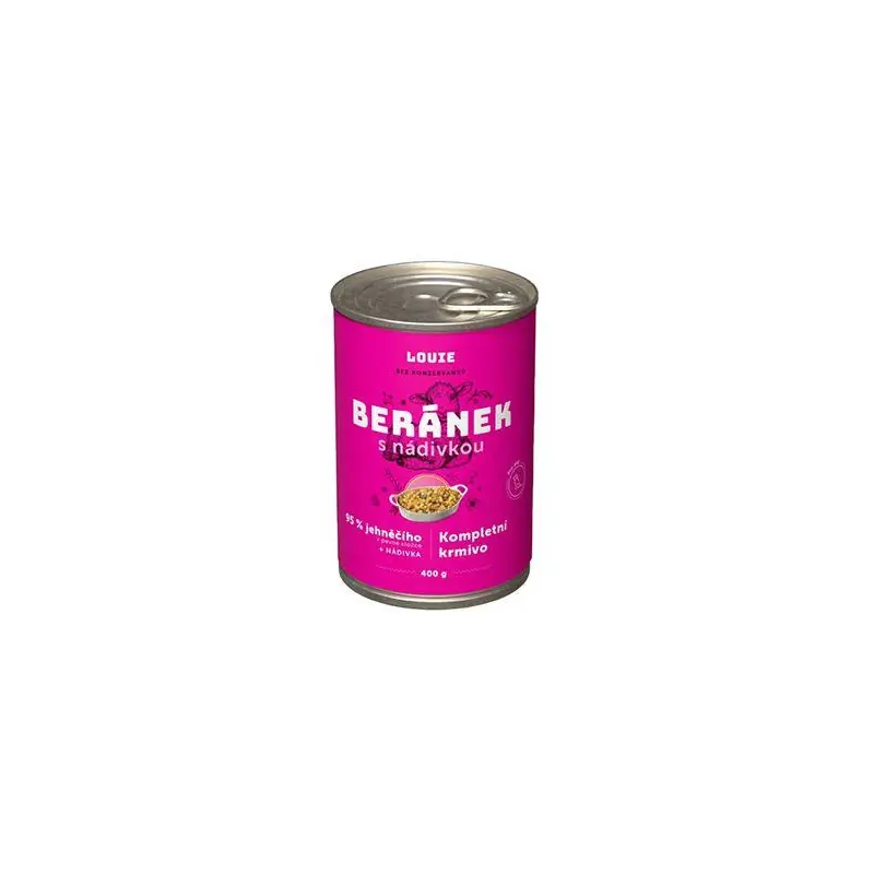Louie Dog konz. Beránek s nádivkou 400g Top Prodej