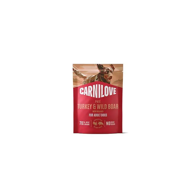 Super Cena Carnilove Dog Pouch Paté Turkey&Wildboar+Ros.300g
