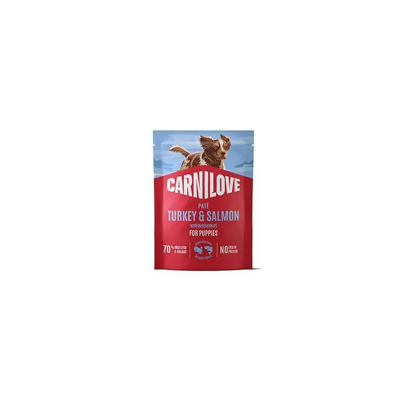 Carnilove Dog Pouch Paté Turkey&Salm.+Blueb.Puppy 300g Nízká Cena