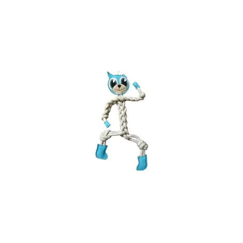 Hračka pes animALL Cat kůže+lano Mr.Roper 47cm Zlevněný