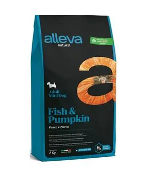 ALLEVA NATURAL Dog Dry Adult Fish&Pumpkin Mini - 2 kg - 479 Kč Oblíbený