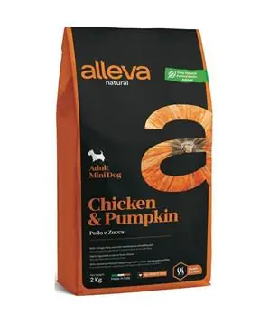 ALLEVA NATURAL Dog Dry Adult Chicken&Pumpkin Mini - 2 kg - 449 Kč Hit Sezóny
