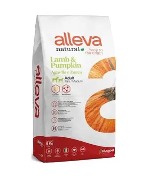 ALLEVA NATURAL Dog Dry Adult Lamb&Pumpkin Mini/Medium - 5 kg - 929 Kč Vrácení Zdarma