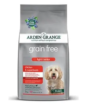 Výprodej Arden Grange GF Dog Light/Senior Chick&Superfoods - 2 kg - 418 Kč