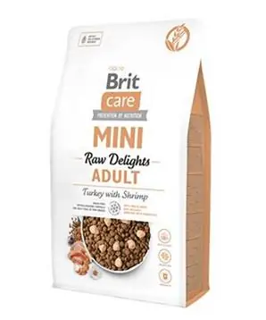 Novinka Brit Care Dog Mini FD Raw Delights Turkey&Shrimp - 2 kg - 499 Kč