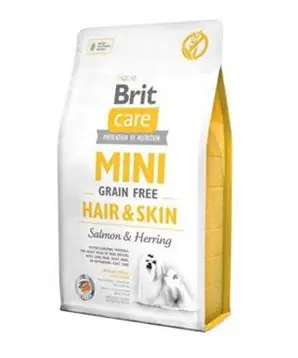 Značkový Brit Care Dog Mini Grain Free Hair & Skin - 400 g - 96 Kč