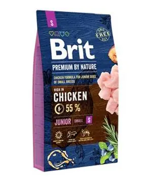 Vysoce Kvalitní Brit Premium by Nature Junior S - 1 kg - 100 Kč