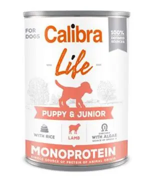 Calibra Dog Life konz.Puppy&Junior Lamb&rice - 400 g - 49 Kč Originální