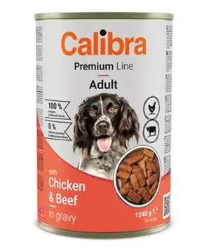Calibra Dog Premium konz. with Chicken&Beef - 1240 g - 64 Kč Expresní Doručení