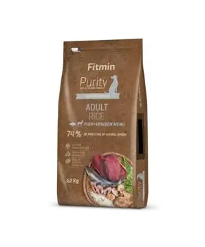 Fitmin kompletní krmivo pro psy Purity Rice Adult Fish&Venison - 12 kg - 1599 Kč Koupit Online