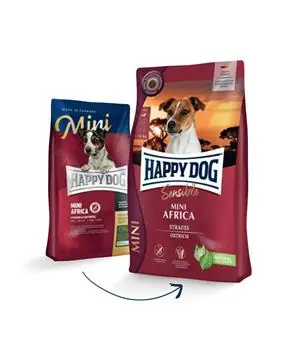 HAPPY DOG MINI SENSIBLE AFRIKA - 4 kg - 699 Kč Přímo Od Výrobce