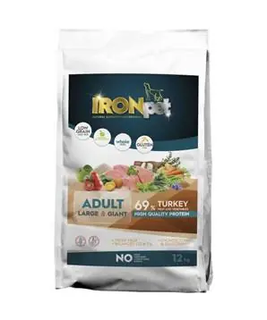 Zlevněný IRONpet Dog Adult Large & Giant Turkey (Krůta) - 12 kg - 990 Kč